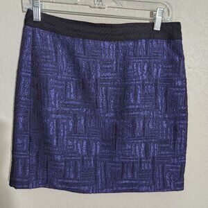 Banana Republic Skirt size 4 Purple Textured Geometric Jacquard